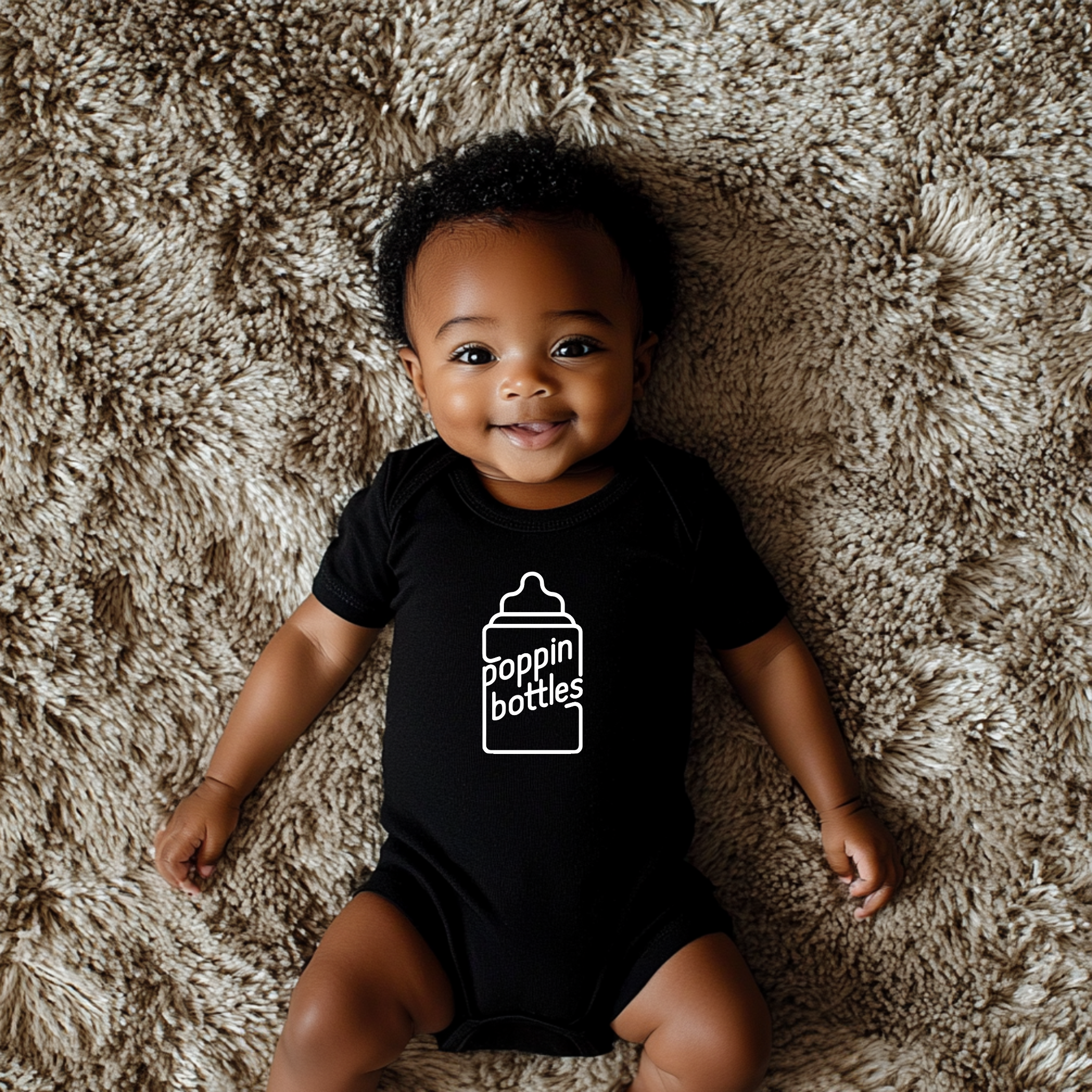 Poppin Bottles Baby Onesie | Funny Infant Onesie | Cute Baby Gift