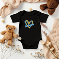 Football Heart Baby Onesie