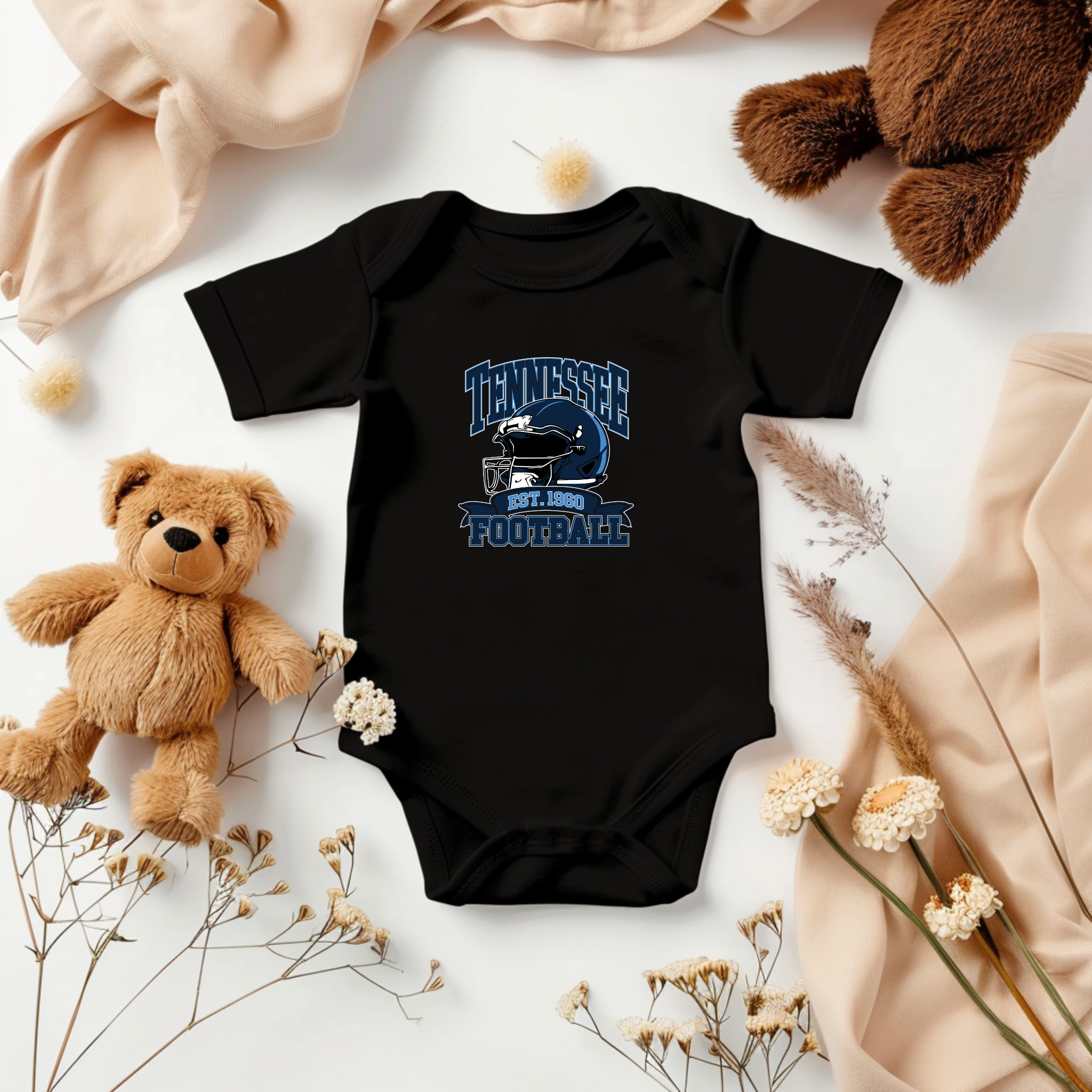 Football Helmet Baby Onesie