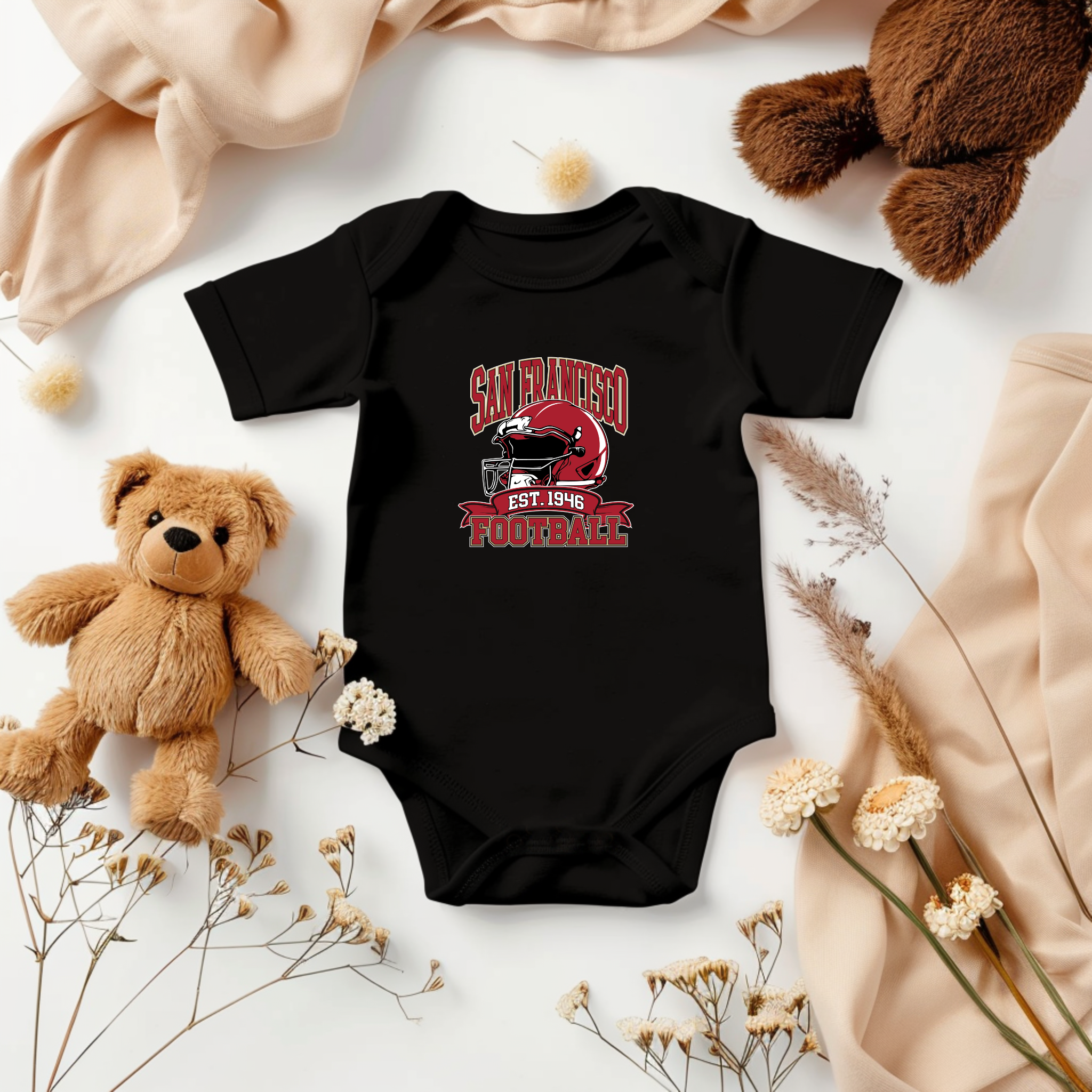 Football Helmet Baby Onesie