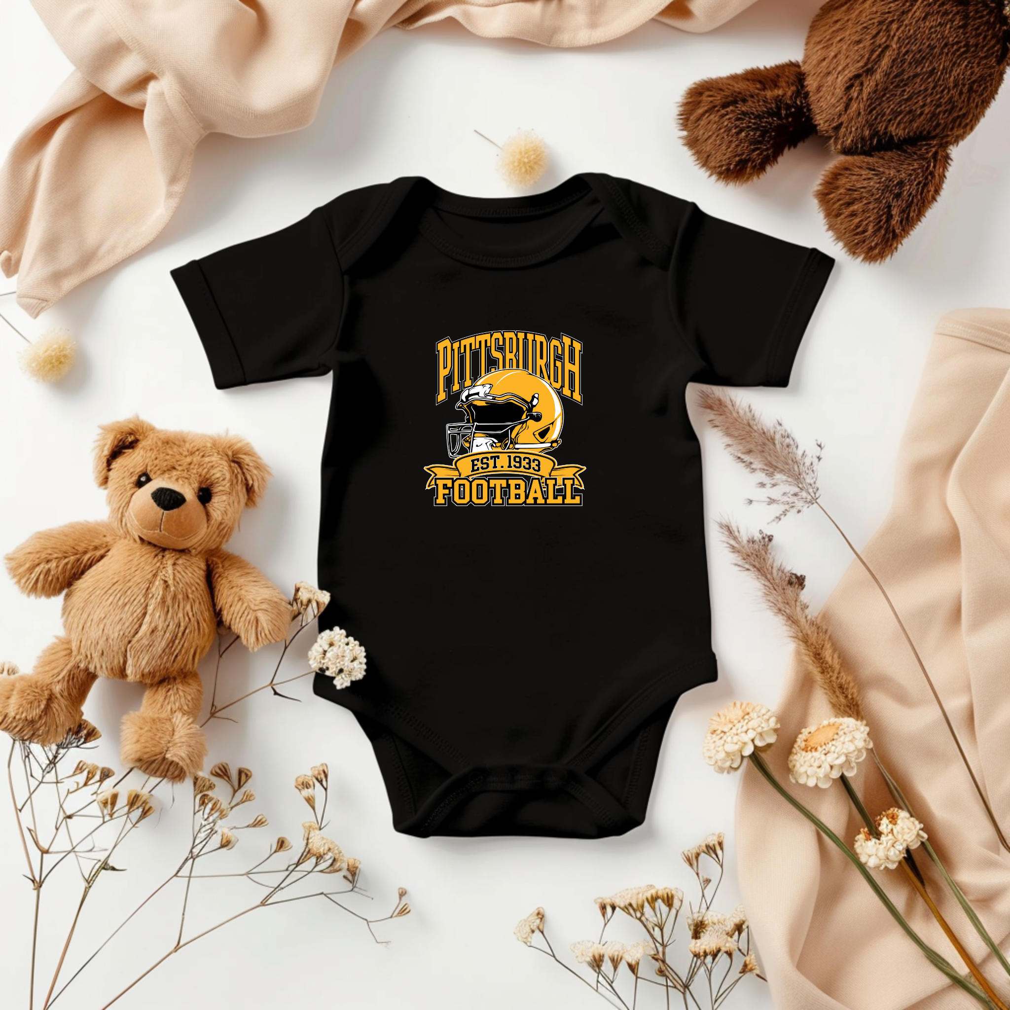 Football Helmet Baby Onesie