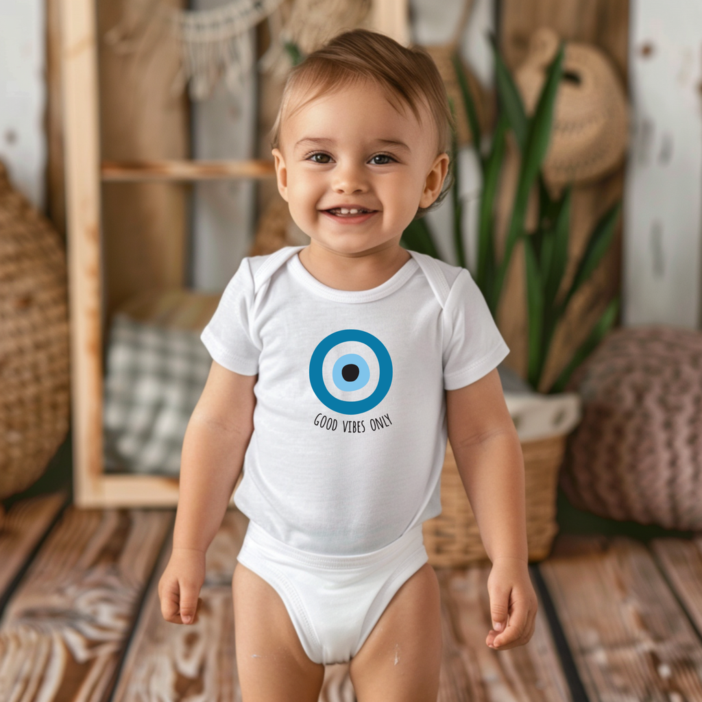 Good Vibes Only Bodysuit | Evil Eye Baby Outfit | Spiritual Infant Gift Idea