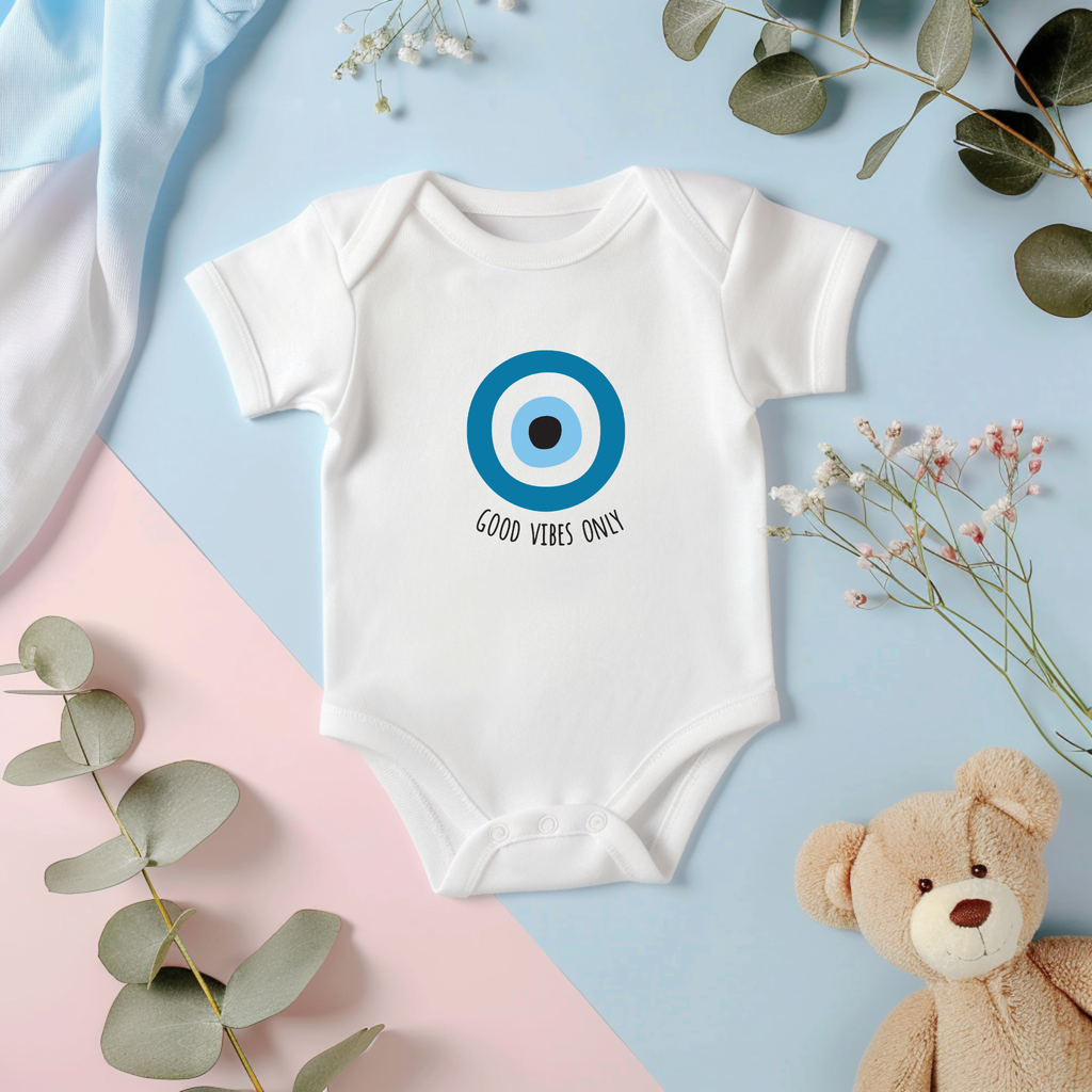 Good Vibes Only Bodysuit | Evil Eye Baby Outfit | Spiritual Infant Gift Idea