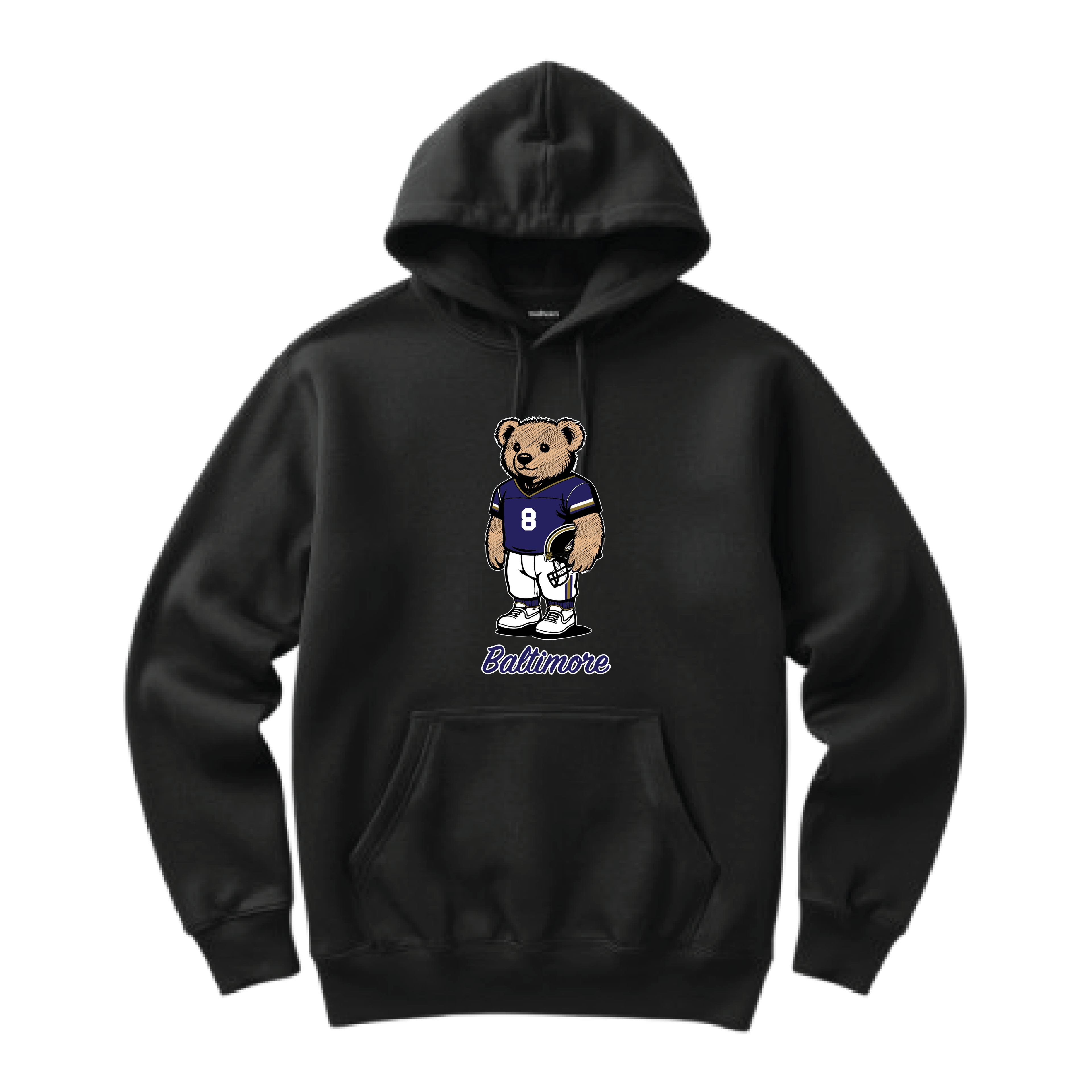 Baltimore Football Bear Hoodie