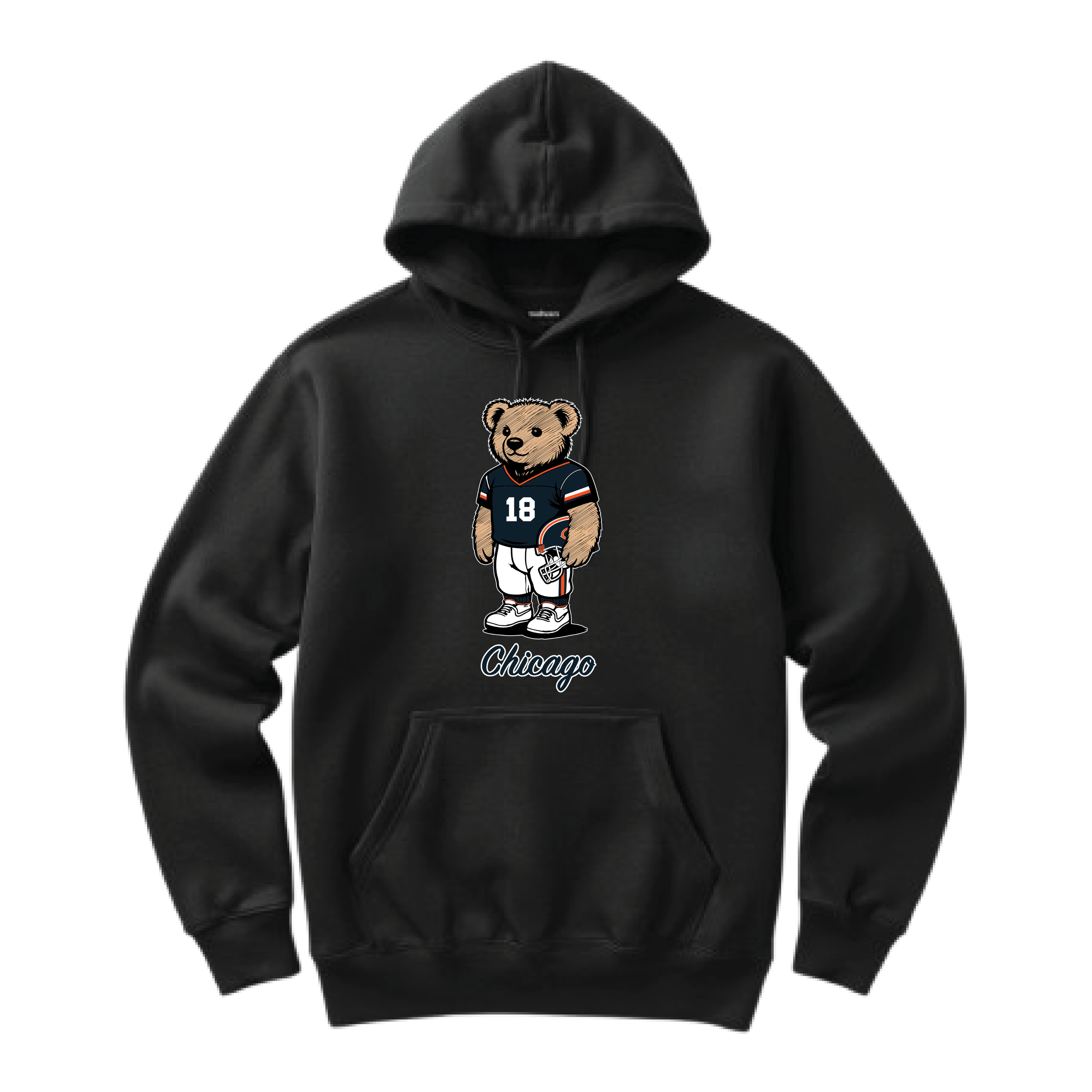 Chicago Football Bear Hoodie