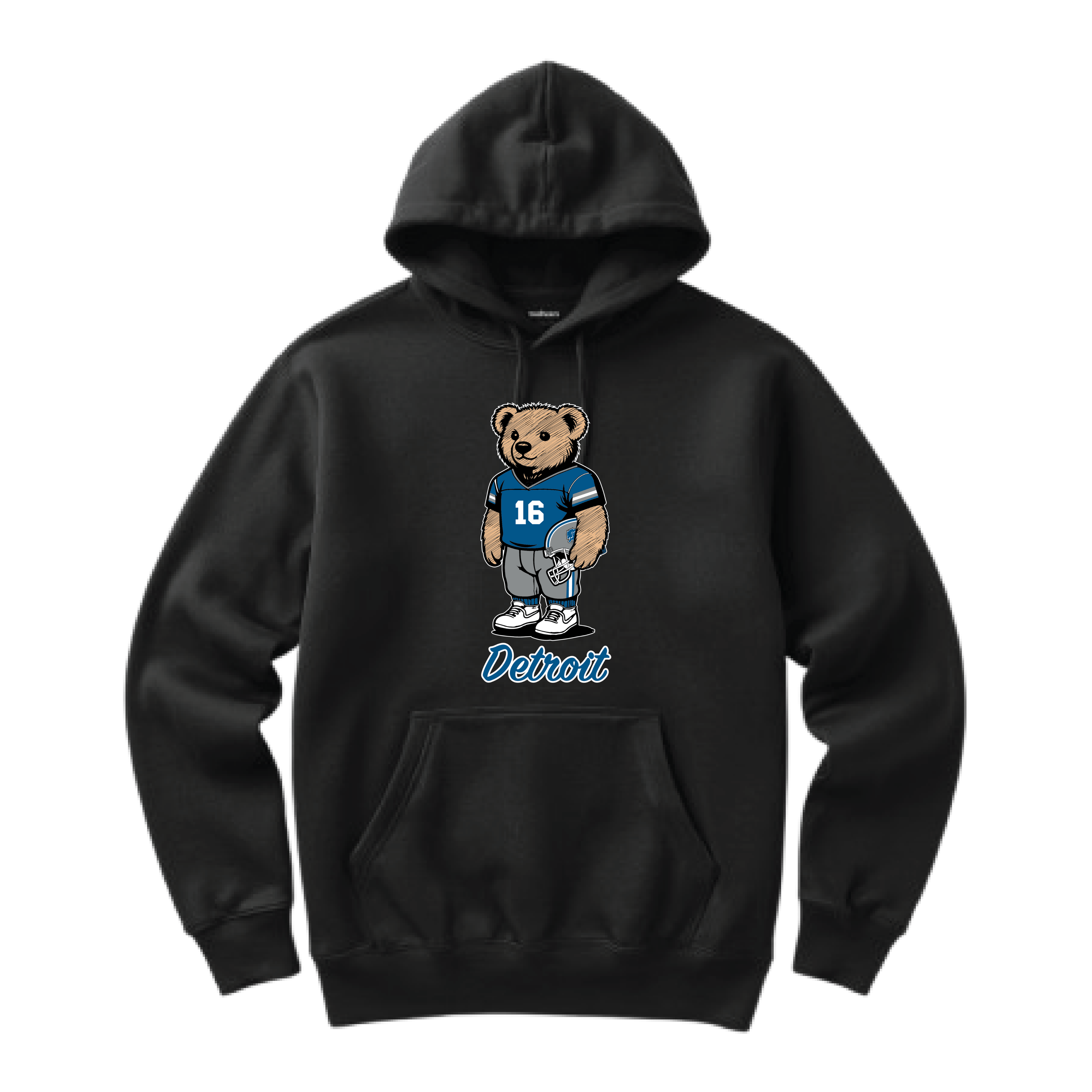 Detroit Football Bear Hoodie