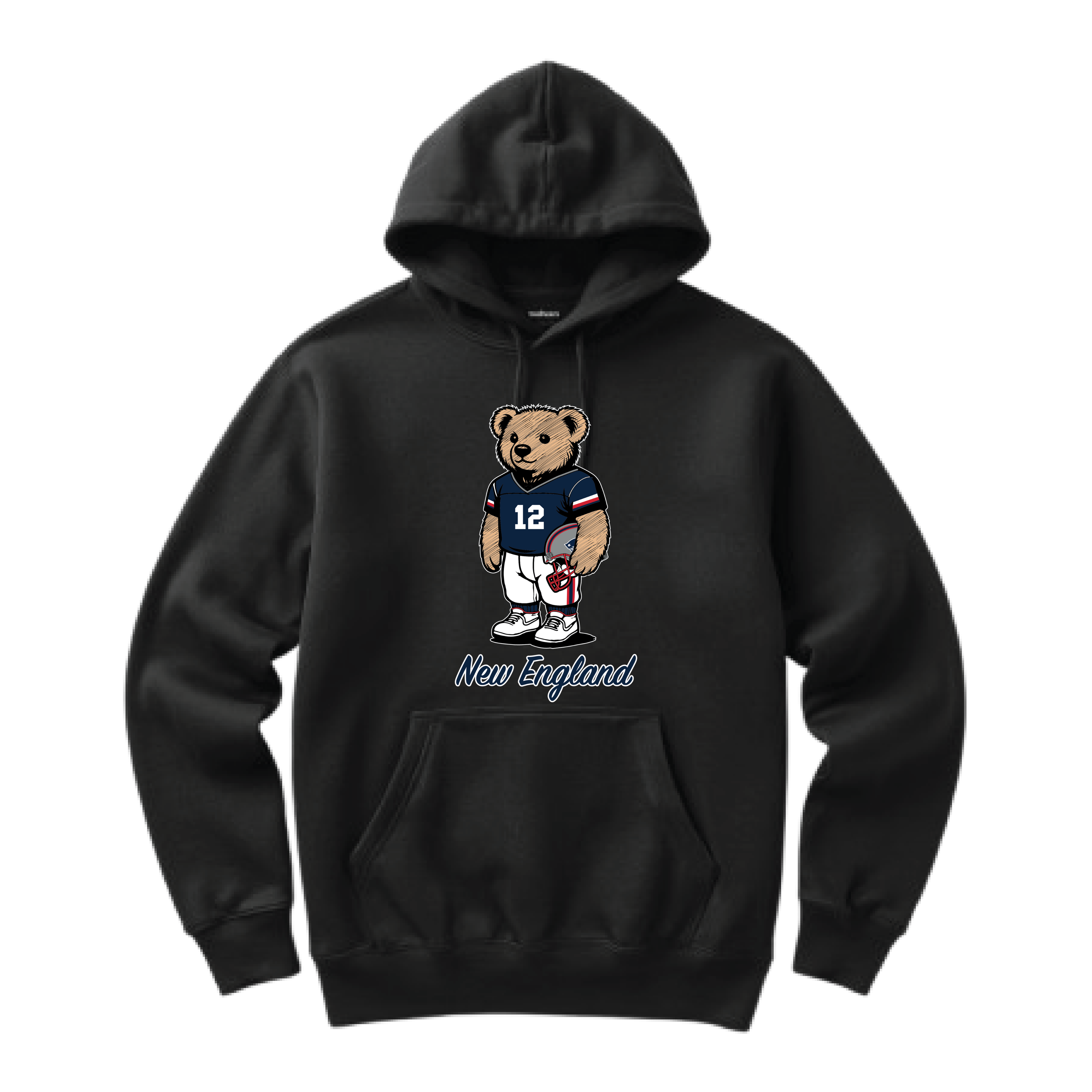 New England Football Bear Hoodie
