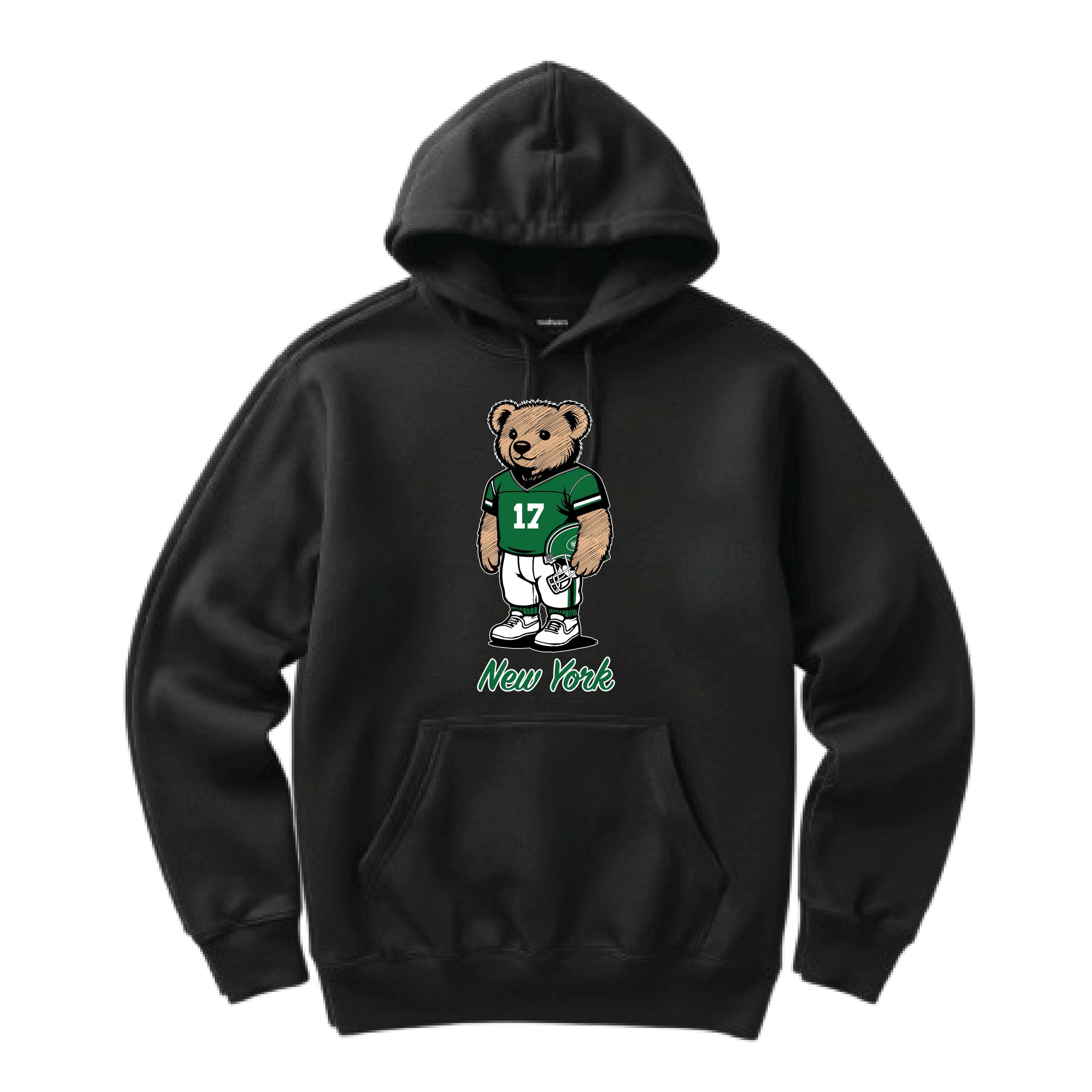 New York Football Bear Hoodie
