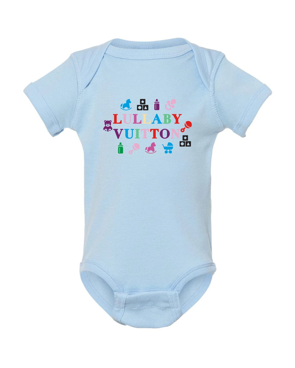 Lullaby Vuitton Baby Onesie | Funny Designer Parody Onesie | Cute Baby Gift