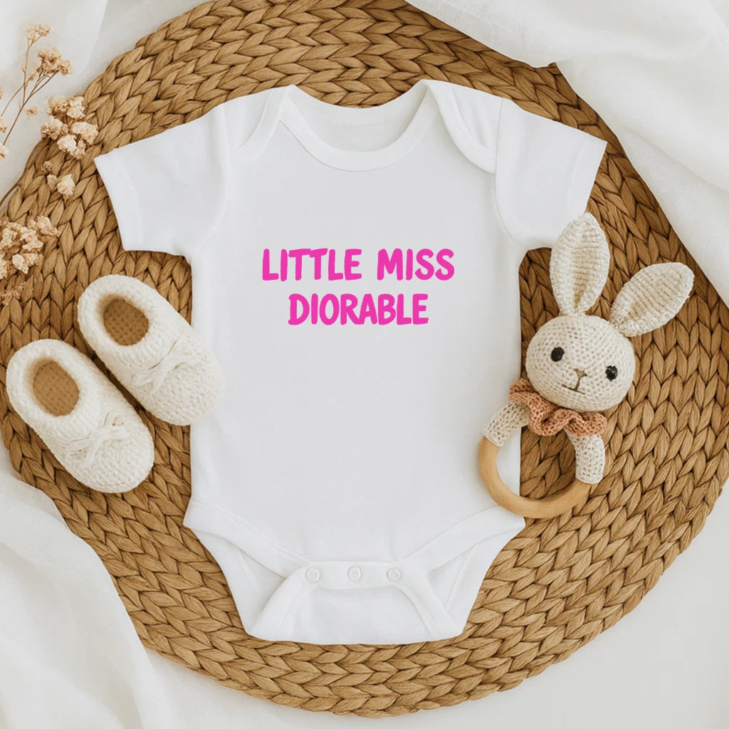 Little Miss Diorable Baby Onesie | Funny Designer Parody Onesie | Baby Gift