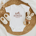 HOTMÈSS PARIS Baby Onesie | Funny Designer Parody Onesie | Cute Infant Gift