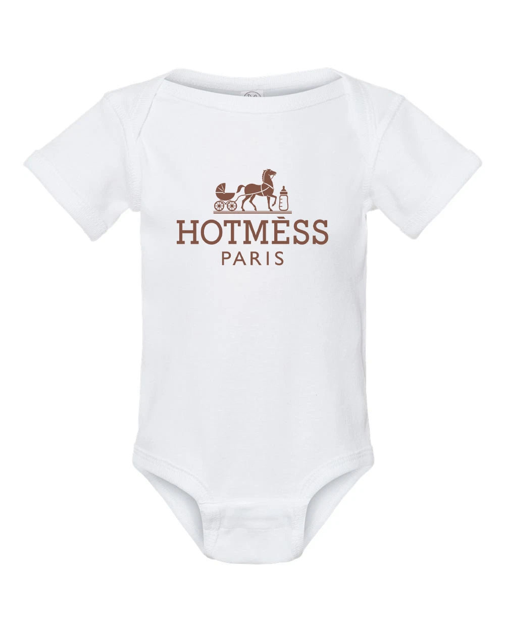 HOTMÈSS PARIS Baby Onesie | Funny Designer Parody Onesie | Cute Infant Gift