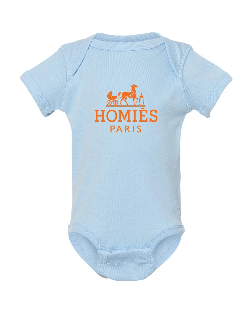 HOMIÈS PARIS Baby Onesie | Funny Designer Parody Onesie | Cute Infant Gift