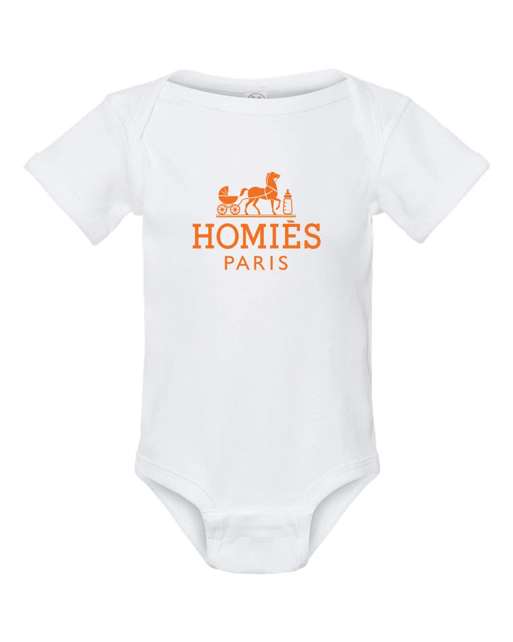 HOMIÈS PARIS Baby Onesie | Funny Designer Parody Onesie | Cute Infant Gift