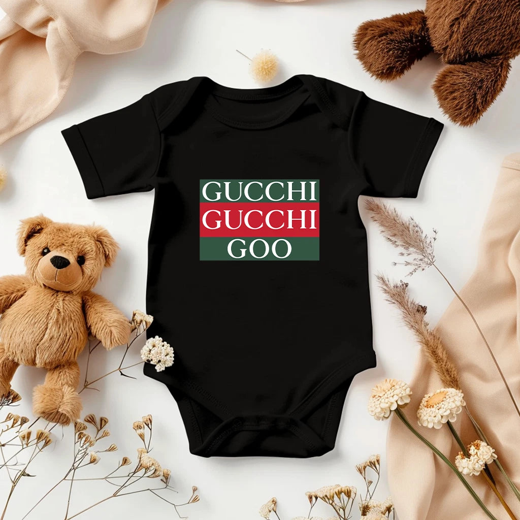 Gucchi Gucchi Goo Baby Onesie | Cute Designer Parody | Funny Baby Gift