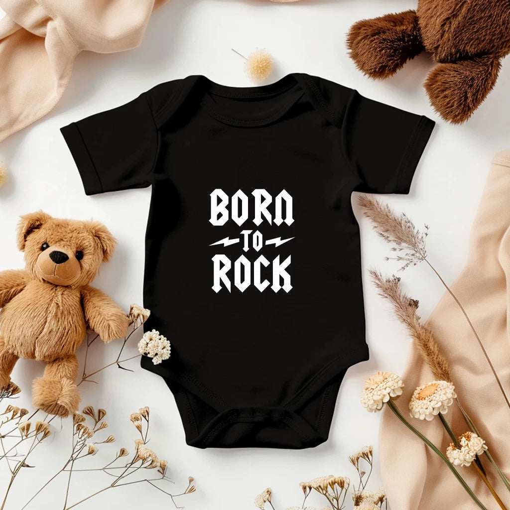 Born to Rock Baby Bodysuit | Cute Rock Star Infant Outfit | Music Lover Gift